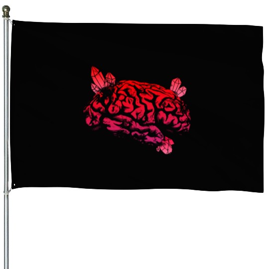 Brain with Crystal - Red House Flags