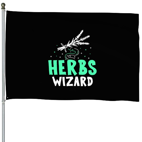 Herbs Wizard Herbalist Herb Herbalism Gardening House Flags