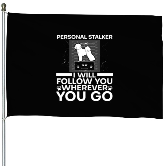 Bichon Frise Dog Lover Dog Breeder Puppy Paw Love House Flags