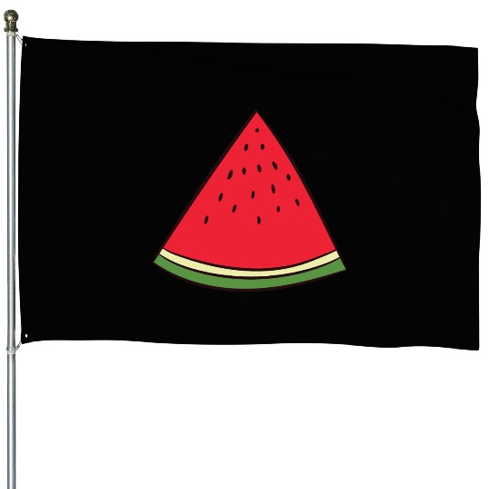 Watermelon - slice, piece, quarter, triangle House Flags