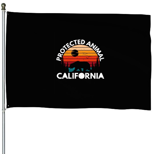 California Bear Retro House Flags