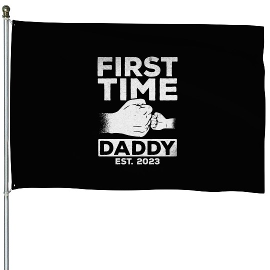 First Time Daddy Est. 2023 Daddy To Be Paternity House Flags