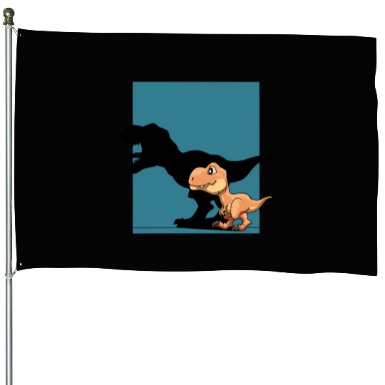 Dinosaur T-Rex Shadow Figure Dino for a Kids and House Flags
