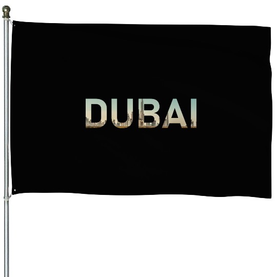 Dubai Desert Skyline United Arab Emirates UAE House Flags