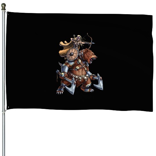 Norse Bear Viking Warrior House Flags