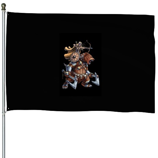 Norse Bear Viking Warrior House Flags