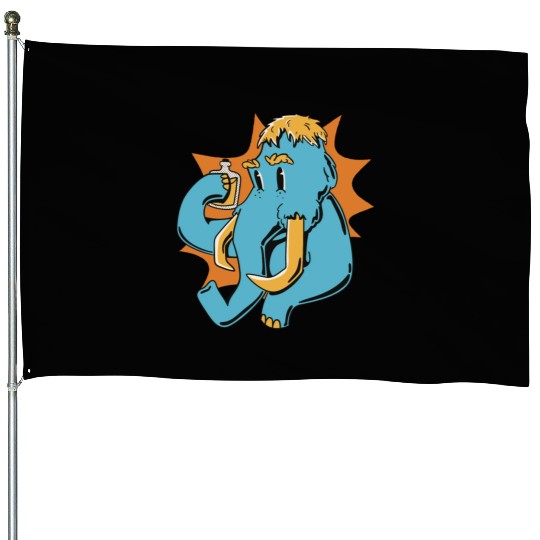 Mammoth animal House Flags
