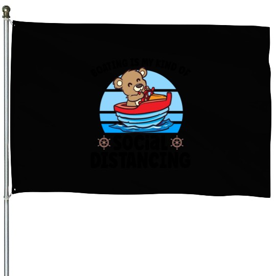 Sailing Sailboat Boating Kid Child Yacht Boat House Flags