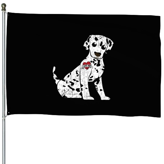 Spot Squad Dalmatian Owner Dog Lover Mothers Day House Flags