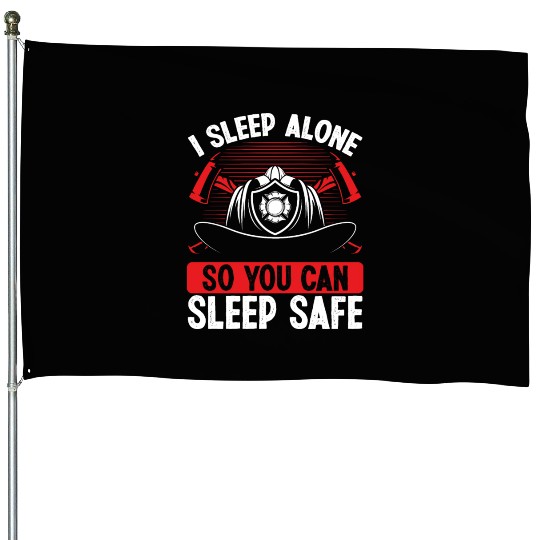 Firefighter Wife Girlfriend Night Shift Firemen House Flags
