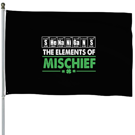 St Patrick Day Science Periodic Table Shenanigans House Flags