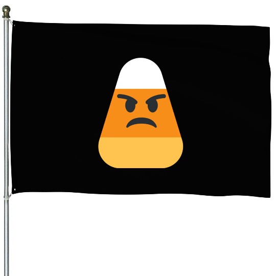 Angry Candy Corn Halloween Costume House Flags