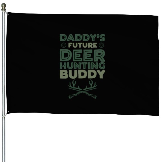 Buck Deer Hunting Hunter Kid House Flags