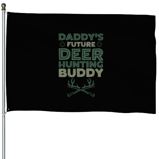 Buck Deer Hunting Hunter Kid House Flags