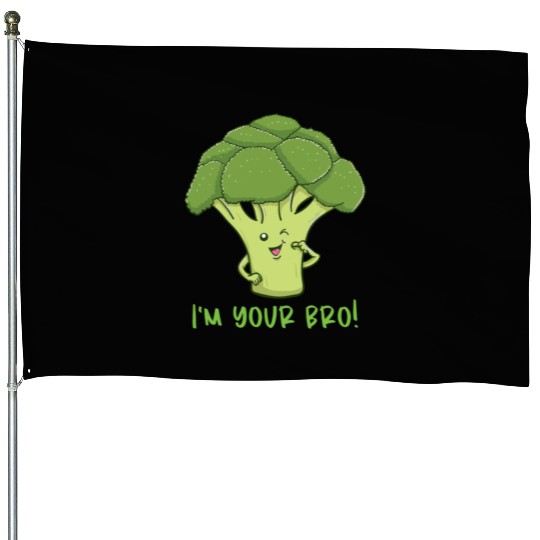 I m Your Bro for Broccoli Lover House Flags