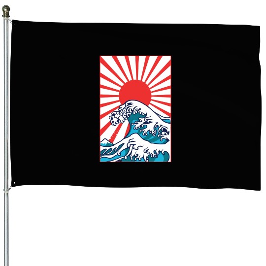 Japan wave original art House Flags
