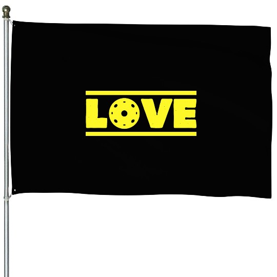 Pickleball Love Matching Retro Vintage Cute Pickle House Flags