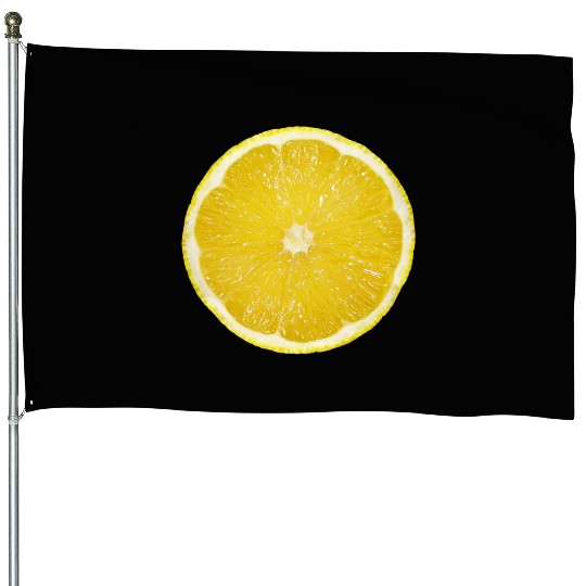 Radiate Positive Lemon Slice. Juicy Slice Lemon House Flags