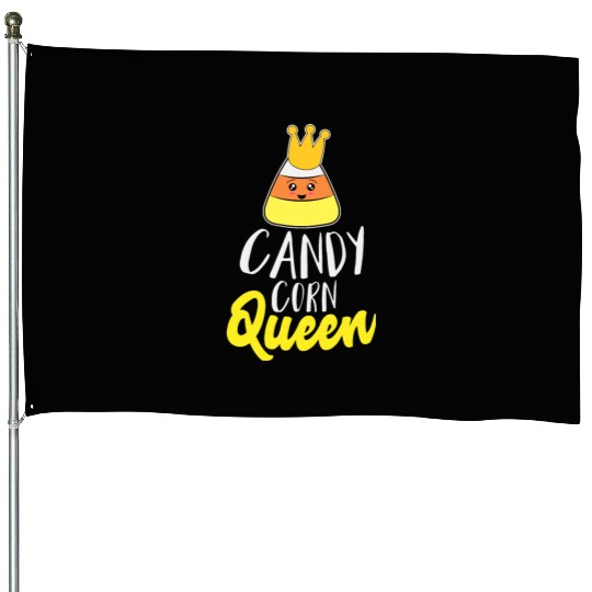 Candy Corn Queen House Flags for Kid Girls Women