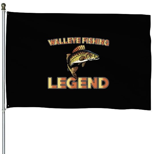 Great Walleye Fishing Legend House Flags