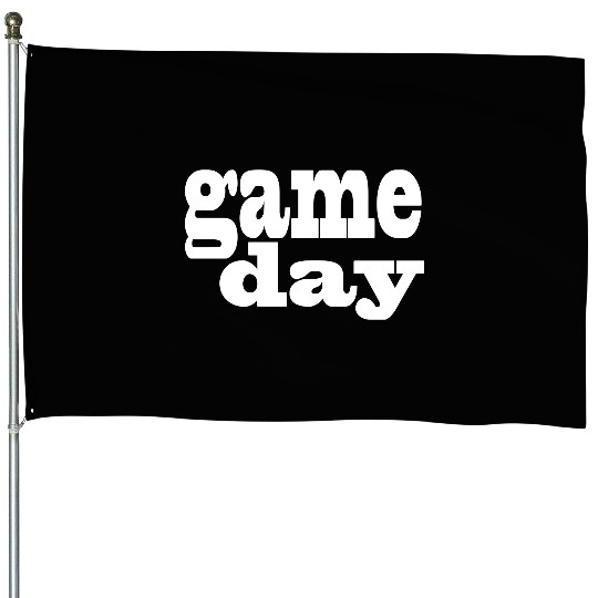 Game Day - white letters House Flags
