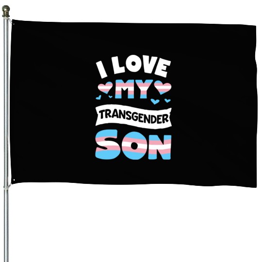 I Love My Transgender Son LGBT Gay Pride House Flags for