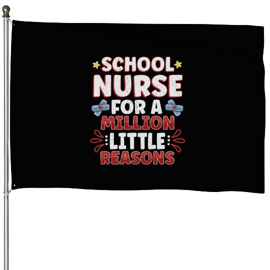School Nurse Nursing Clinic Medical Stuff School House Flags