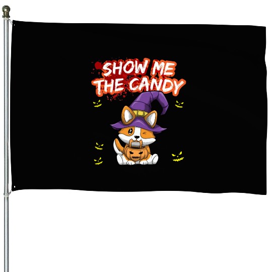 Show Me The Candy Halloween Costume Trick Or Treat House Flags