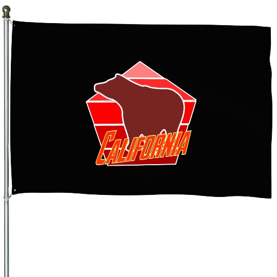 California Bear Flag House Flags