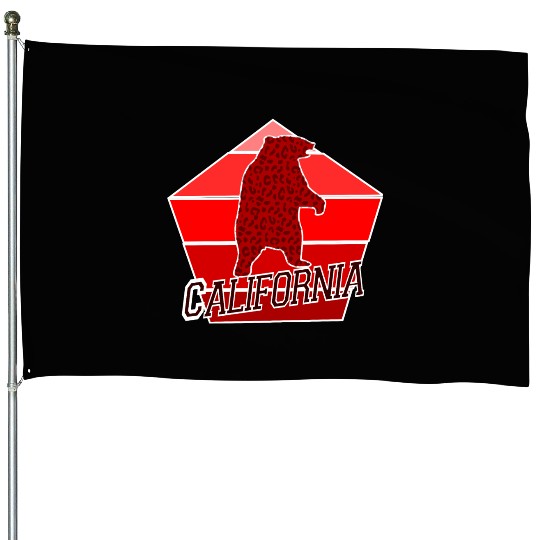 California Bear Flag House Flags