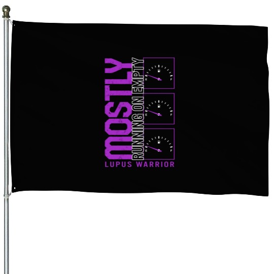 Lupus Awareness House Flags, Mostly Running Empty,