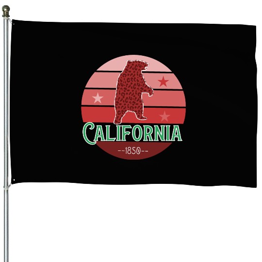 California Bear Flag House Flags