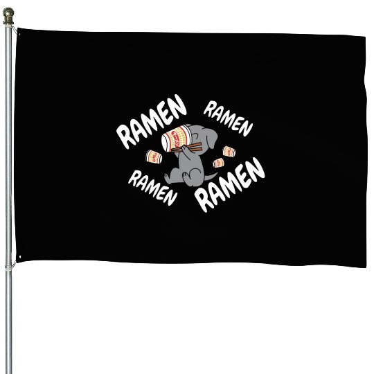 Weimaraner Instant Ramen Noodles House Flags