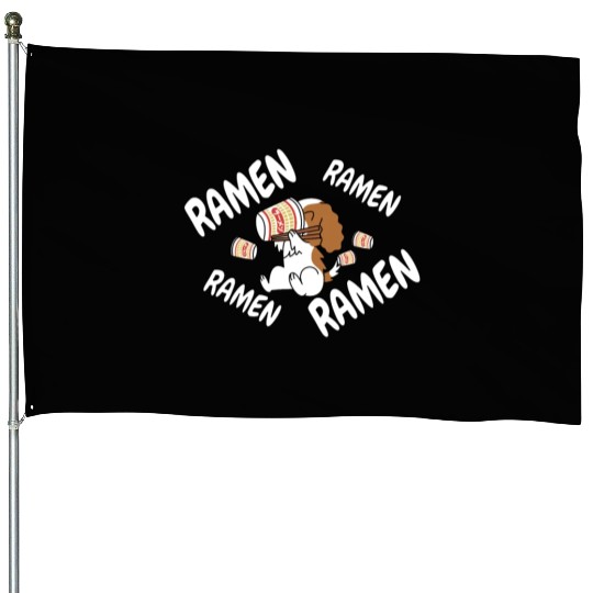 Cavalier King Charles Spaniel Instant Ramen House Flags