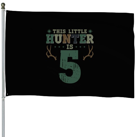 Buck Deer Hunting Hunter Kid 5th House Flags