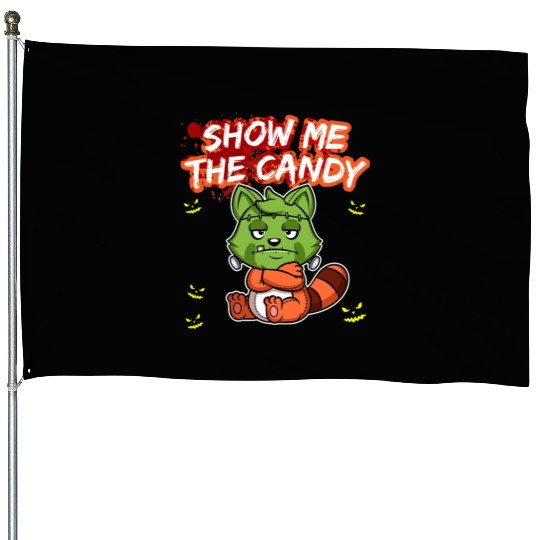 Show Me The Candy Halloween Costume Trick Or Treat House Flags