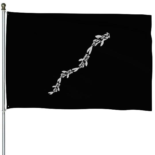 row koi fish nishikigoi House Flags