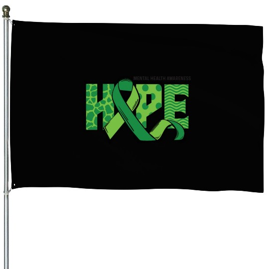Hope Green Mental Health Support House Flags