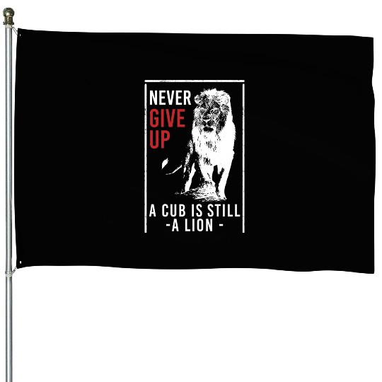Lion Africa Courage Animal House Flags