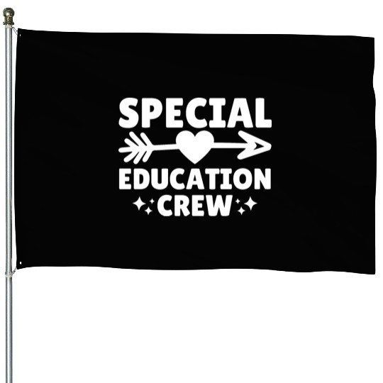 Special Education Crew Teacher Team House Flags