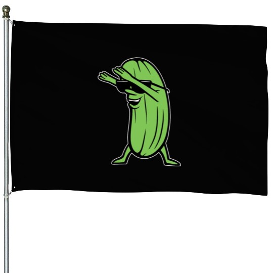 Dabbing Pickle House Flags