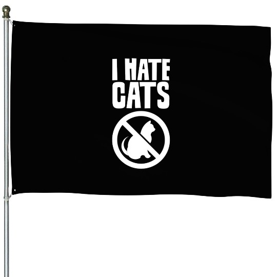 I Hate Cats Puppy Lover Dog Animal Sayings House Flags