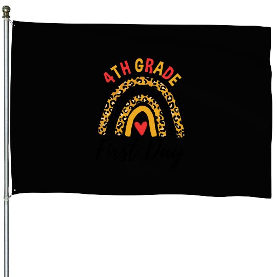 Rainbow First Day Of School 4th Grade Teacher House Flags