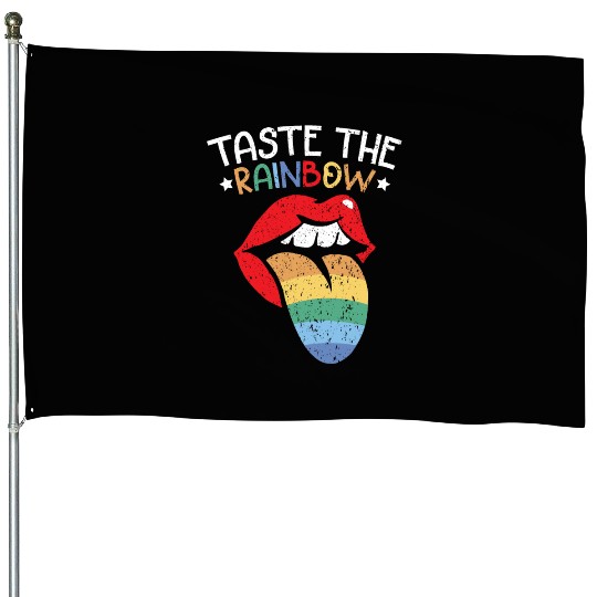 Taste The Rainbow Lover Rainbow Whisperer House Flags