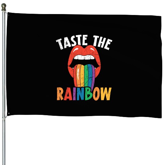 Taste The Rainbow Lover Rainbow Whisperer House Flags