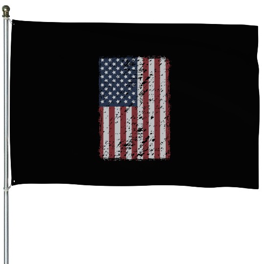 Grunge American Flag - Patriotic House Flags
