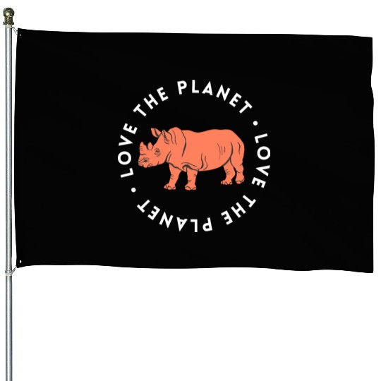 Love the Planet - Rhino House Flags