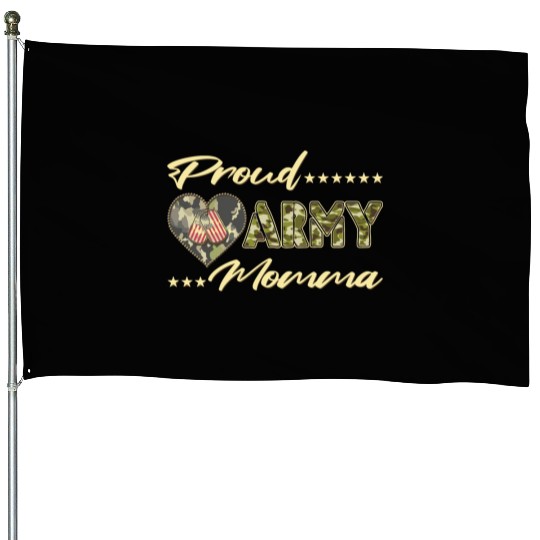 Proud Army Momma Us Flag Dog Tags Military Mom Fam House Flags