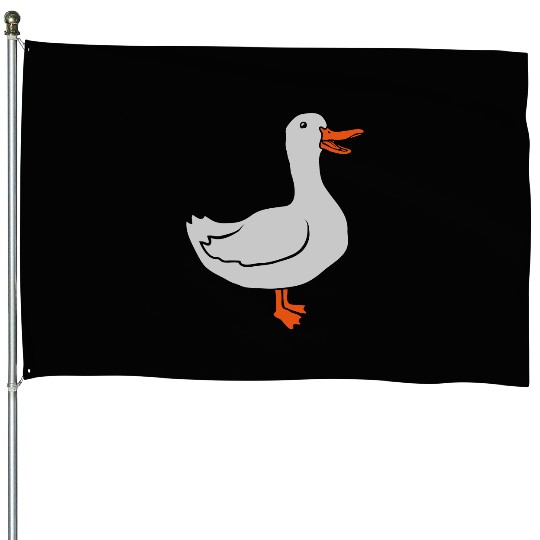 Cartoon bird cute goose House Flags