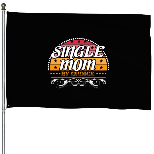 Single Mother Son House Flags